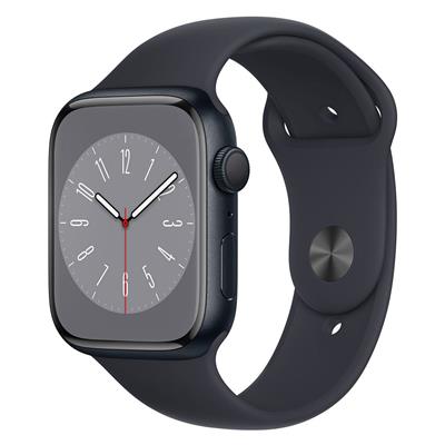 Reloj inteligente APPLE WATCH SERIES 8 45MM S/M MIDNIGHT Aluminum Case MIDNIGHT Sport Band MNUJ3LL/A